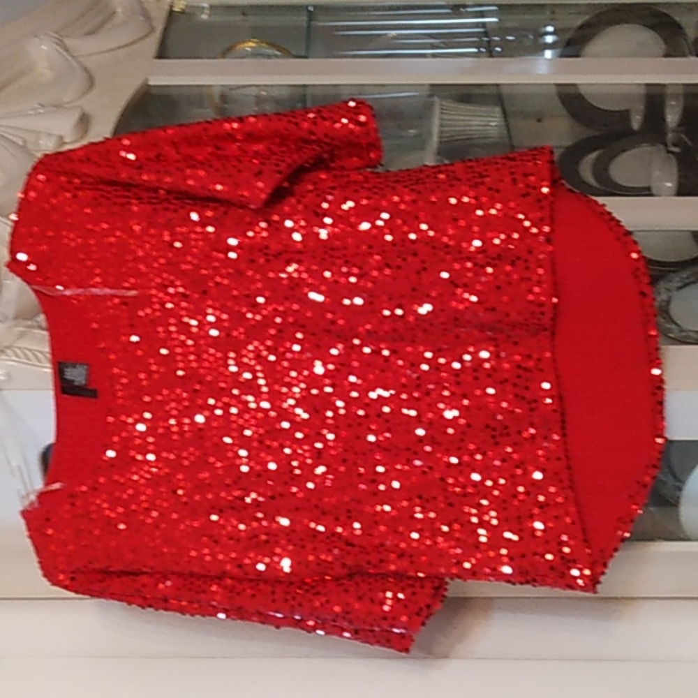 Nue Options Red sequins Blouse